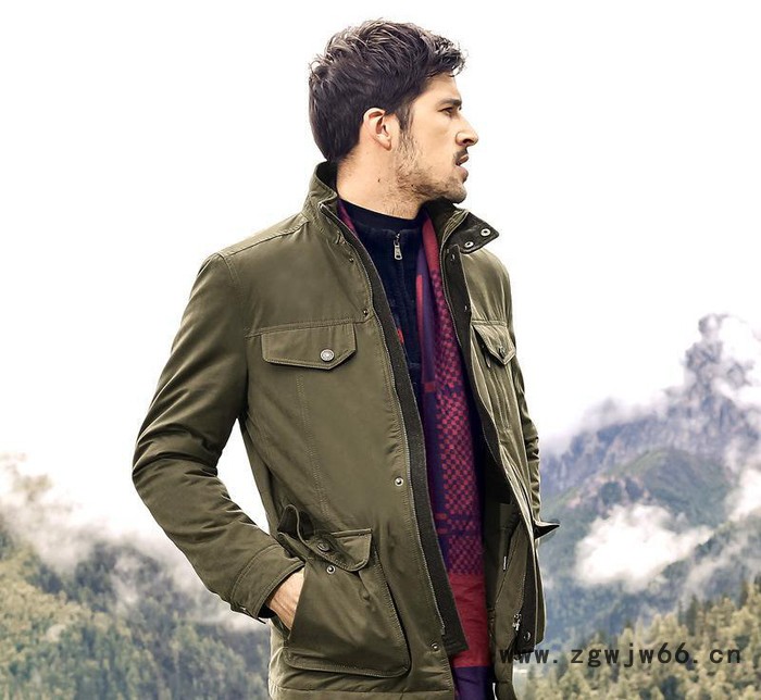**男装 男士棉衣 加厚立领棉服 直通复古休闲外套DZ412