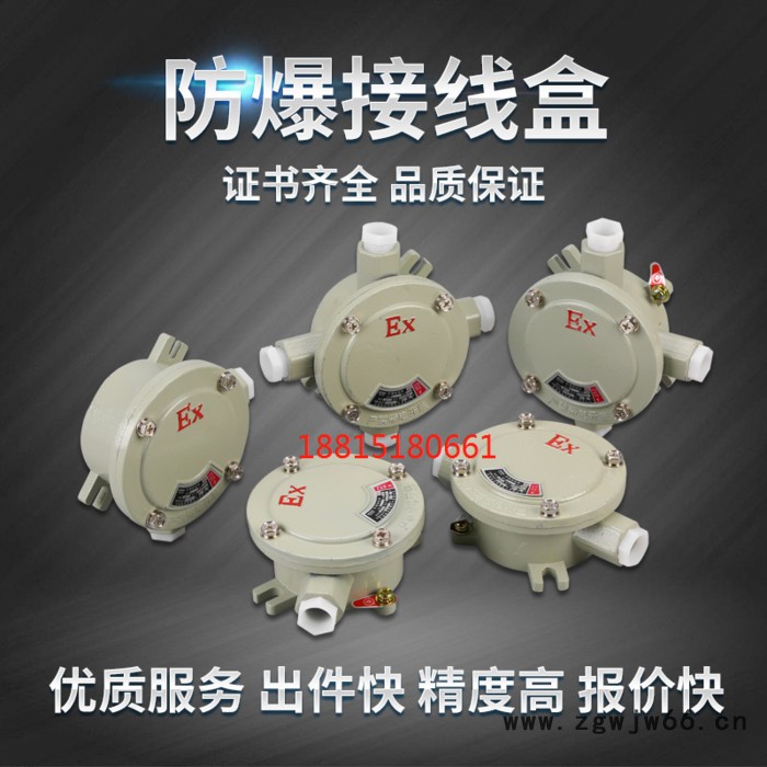 防爆接线盒AH过线盒直通三通四通铝合金4分6分平盖吊盖接线盒图2