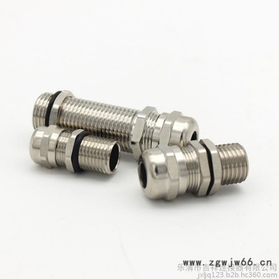 吉祥批发金属电缆防水接头 直通型金属电缆防水接头 加长型金属电缆防水接头 黄铜镀镍电缆锁紧格兰头