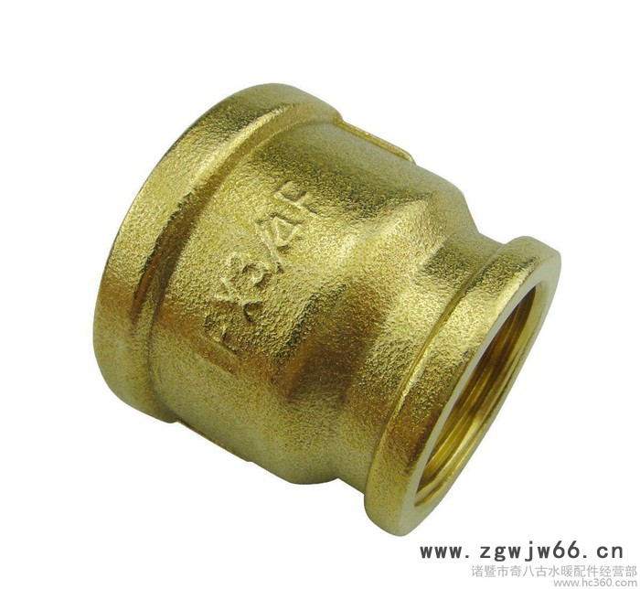 加厚直通接头 1寸转6分黄铜变径接头 双内丝直接水管接头图2