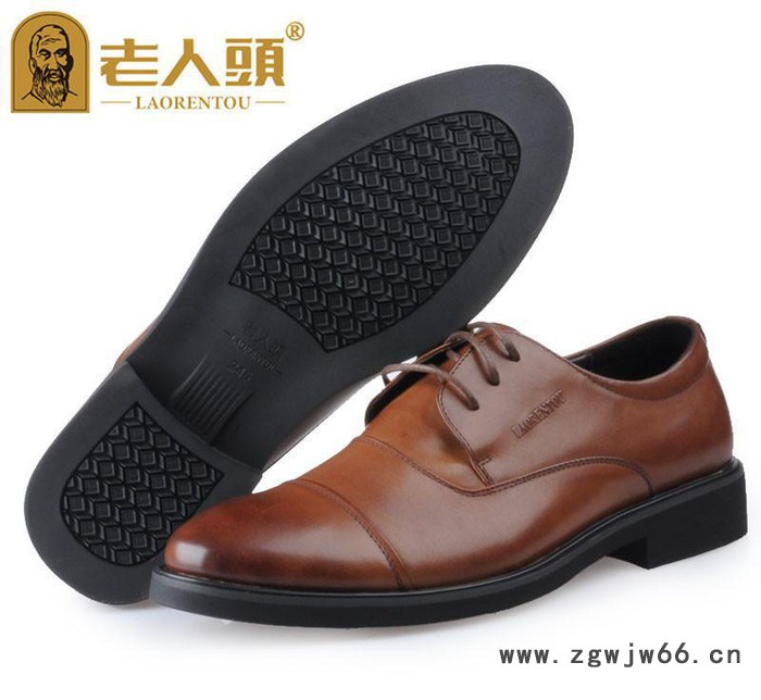 老人头皮鞋现货代理加盟直通车665-2纳帕纹商务英伦直销图3
