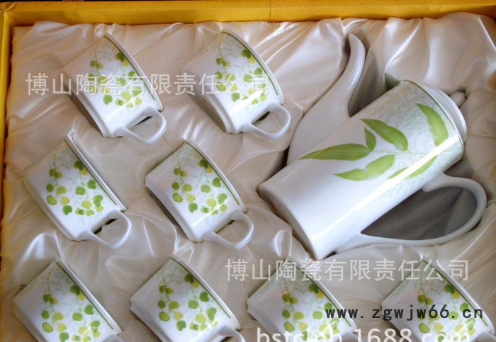 山东淄博陶瓷茶具 茶具骨质瓷茶具9头直通壶茶具淄博陶瓷图3