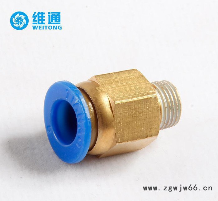 TPCH螺纹金属接头 气动快速接头 螺纹快插气动接头 PC外螺纹直通图3