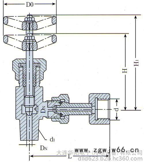供应大连(4BJ1-00)DN4/DN6直通式直角式氨压力表阀图3