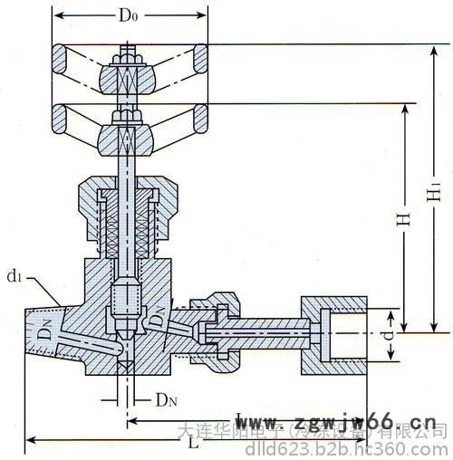 供应大连(4BJ1-00)DN4/DN6直通式直角式氨压力表阀图2