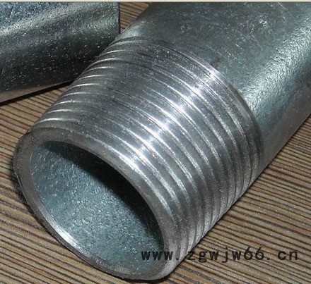 热浸锌导线管  两端螺带热镀锌直通管  薄壁空心管 镀锌管