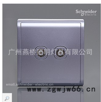 双联75Ω电视插座（直通贯穿连接型）（薰衣草银）