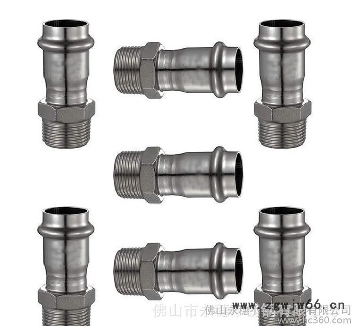 304不锈钢外丝直接头，不锈钢钢管外牙直通管件，卫浴水暖直接图3