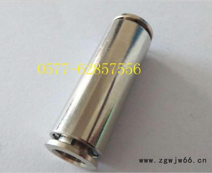 直通中间快插 接头 全铜镀镍 直通2头插管气动接头 接4MM气管接头图3