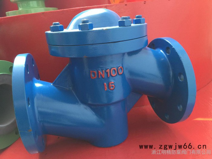 H41F46衬氟法兰连接直通升降式止回阀浙江明精 防腐衬里阀门图2