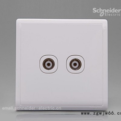 施耐德E8232TV 丰尚双联75Ω电视插座(直通贯穿连接型