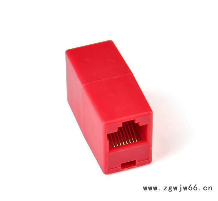 RJ45镀金网线接头延长连接器 双通接头 网络直通头模块 彩图2