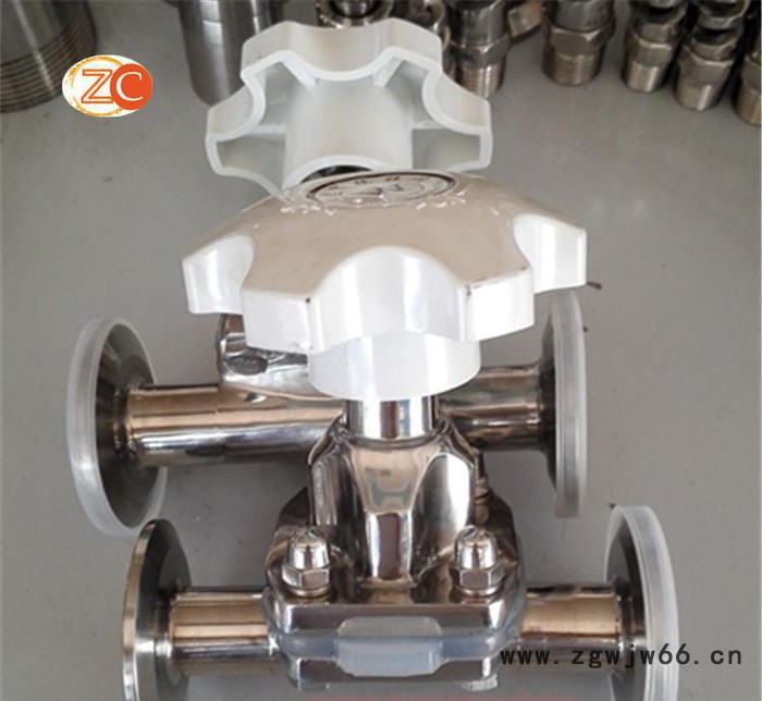 卫生级不锈钢快装隔膜阀/直通隔膜阀/杯口隔膜阀/手动快卡隔膜图3