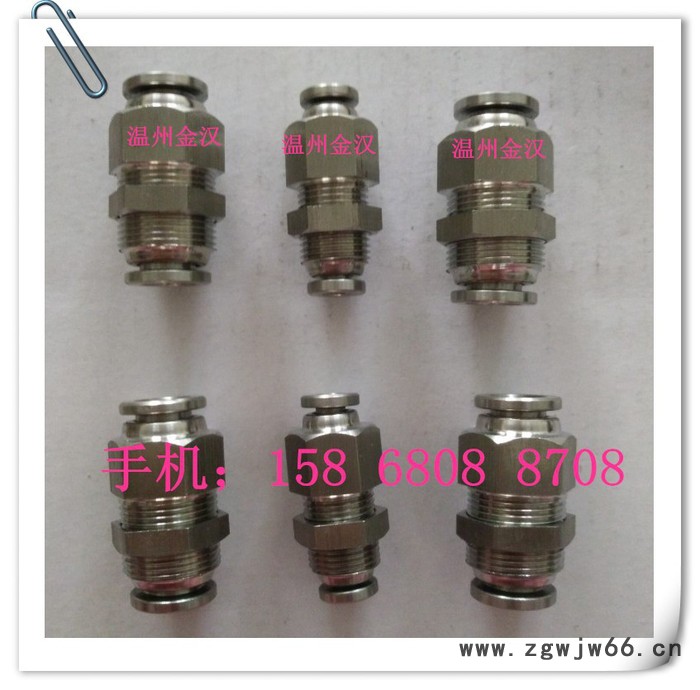 不锈钢304快插接头/穿板快插直通/气管接头/PU PV PC穿板气动接头图3