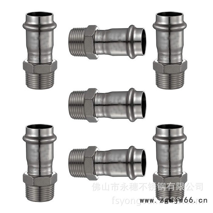 304不锈钢外丝直接头，不锈钢钢管外牙直通管件，卫浴水暖直接头图2