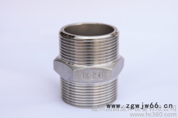 直销不锈钢201 304六角外丝接头/双头对丝/直接短接直通图2