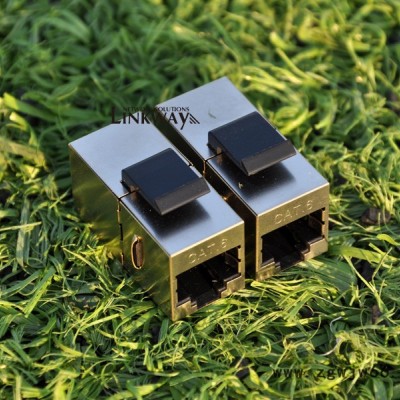 出口德国 CAT6六类屏蔽直通模块 RJ45模块卡接式转接头PCB延长器