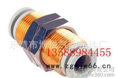 SMC气动接头隔板接头外直通穿板快插接头KQ2E08-00图3