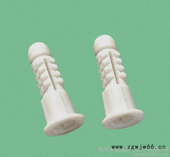膨胀塑料螺丝 膨胀管螺丝 尼龙墙塞直通螺丝WA-6X28 白