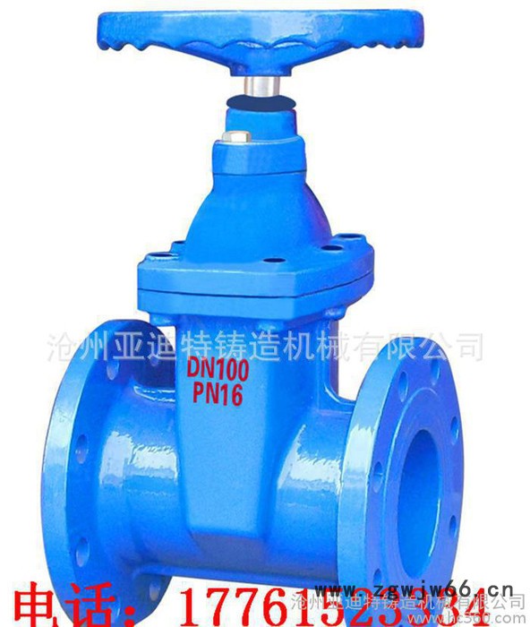 软密封闸阀Z45X-10/16≤120℃直通式40-500闸图2