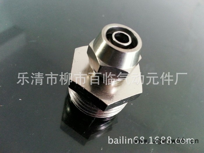 气动接头,气管接头,快拧气管接头,金属接头,直通接头,镀镍全铜金图2