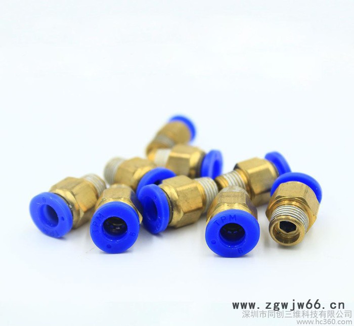 3D打印机配件气管接头螺纹直通3D打印配件气动元件管道快速拔插接头配件深圳3D打印机配件图2