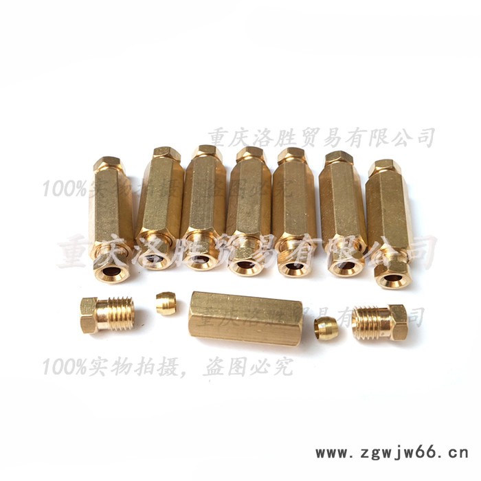 重庆气动接头铜直通双卡管尼龙管卡套接头4图3