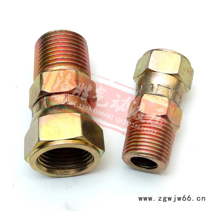 液压接头油管过渡接头 活接美制内外直通接头2分3分4分6分1寸图2