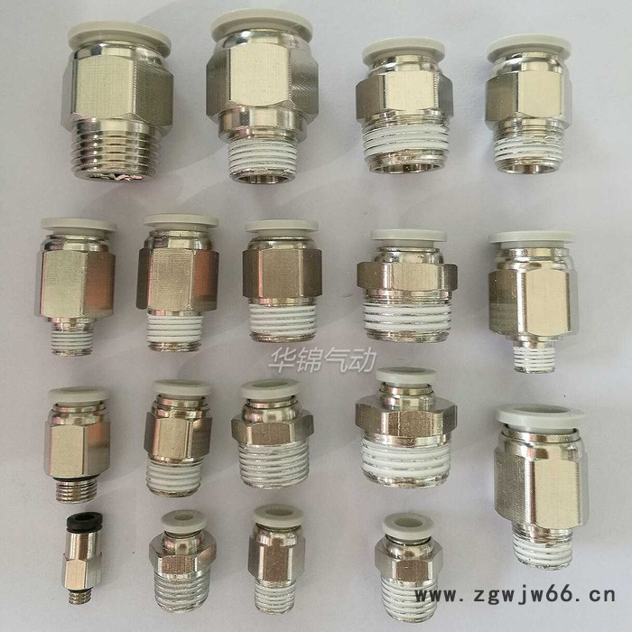 **SWD斯诺登PC4 6 8 10 12 16气动快速气管直通铜接头 白色
