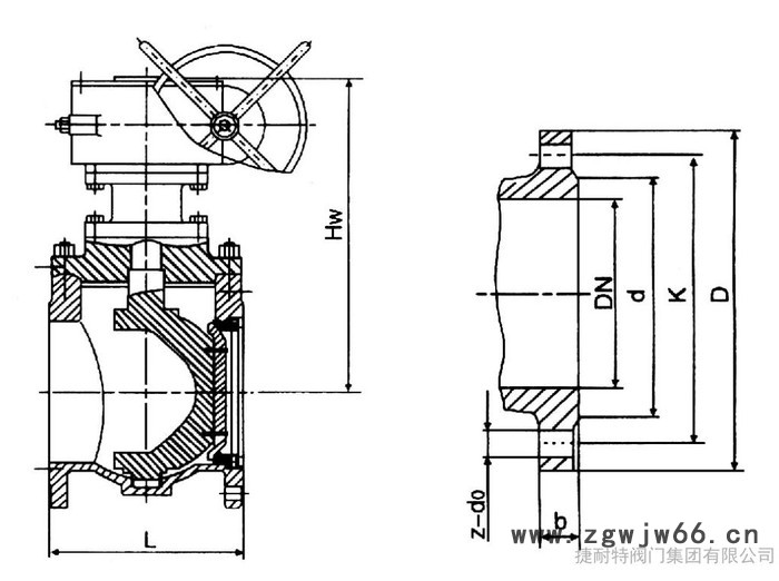 法兰半球直通阀门球阀 上装偏心半球阀DYQ340F/Y 捷耐特阀门 西北 免检产品图3