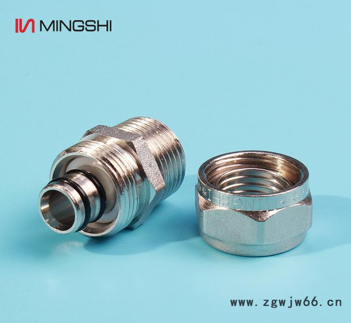 铭仕 铝塑管铜接头 铝塑管铜配件 太阳能卡套式外牙直通S16图3