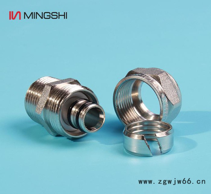 铭仕 铝塑管铜接头 铝塑管铜配件 太阳能卡套式外牙直通S16图2