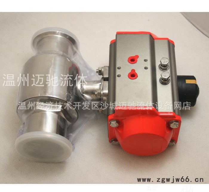 卫生级气动球阀/气动快装球阀/不锈钢气动球阀/直通卡箍式球阀图2