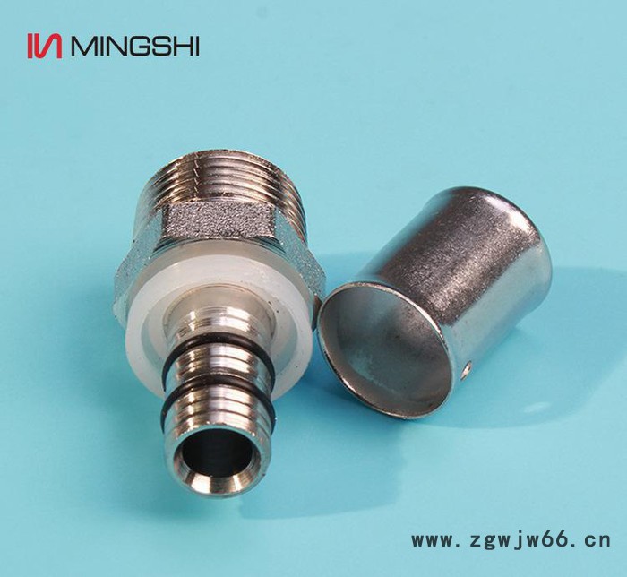 铭仕 铝塑管卡压式管件 太阳能卡压式外牙直通S16*1/2M图2