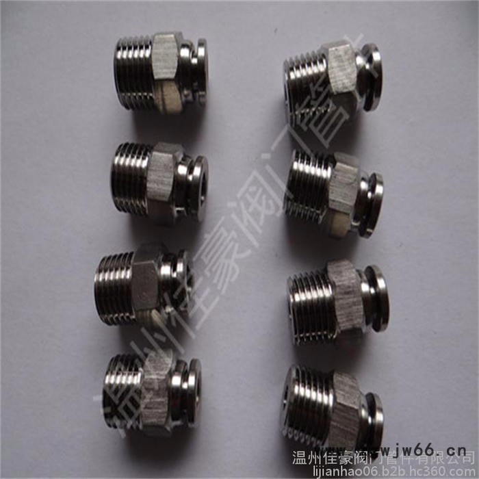 供应304不锈钢气动快插接头 PC8-01外螺纹直通终端气管/软管接头图4