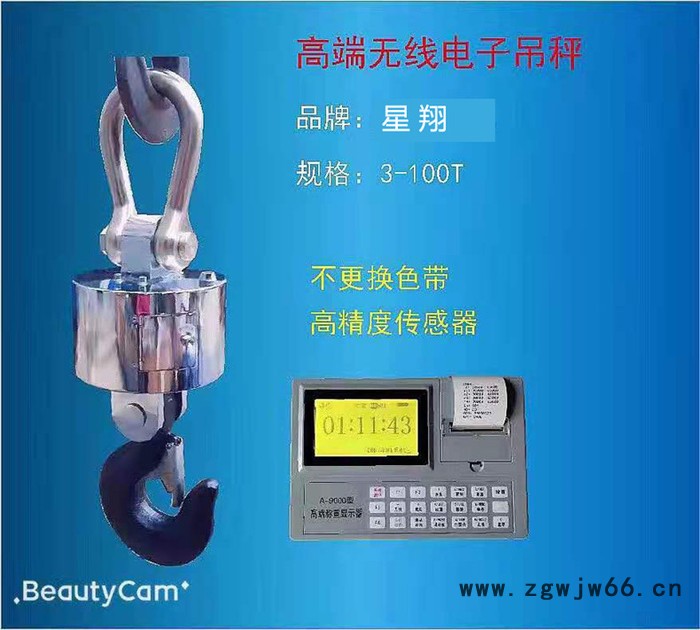 吊钩秤 直视电子吊钩秤 无线吊钩秤 吊钩秤生产厂家 吊钩秤价格；采用传感器和仪表；美观大方，经久耐用图3