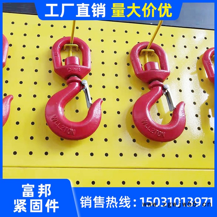 富邦 美式环眼吊钩 S型起重吊钩大开口钩 宽口钢丝绳货柜吊钩图5