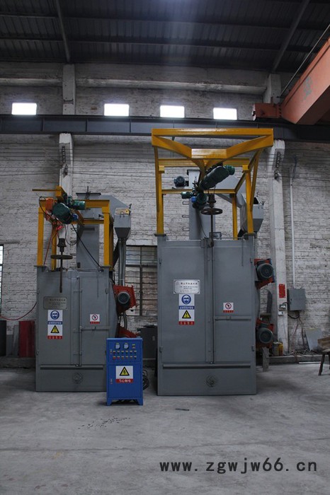 红海喷砂设备 无气喷砂机 五金挂件油漆处理Q376吊钩式抛丸机 自动喷砂机图2