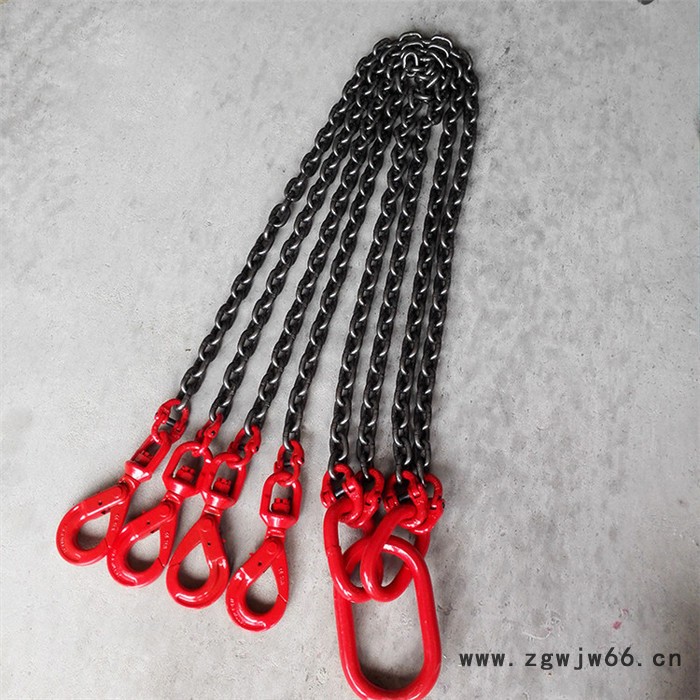 大开口吊钩起重链条吊具  定制加工 吊索具成套带钩式链条图5