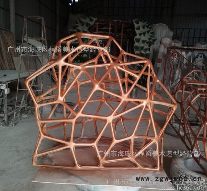 程爵雕塑专业生产罗马柱 玻璃钢欧式透光镂空柱 玻璃钢柱子图3