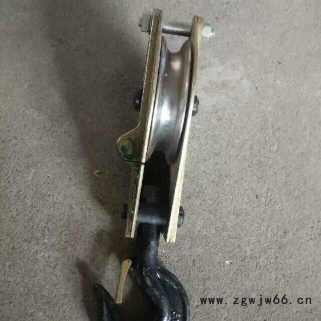 1-5T铸钢起重滑轮 单轮吊钩起重滑车 环式单面开口放线滑车 吊装滑轮 钢丝绳吊线滑车 现货供应图4