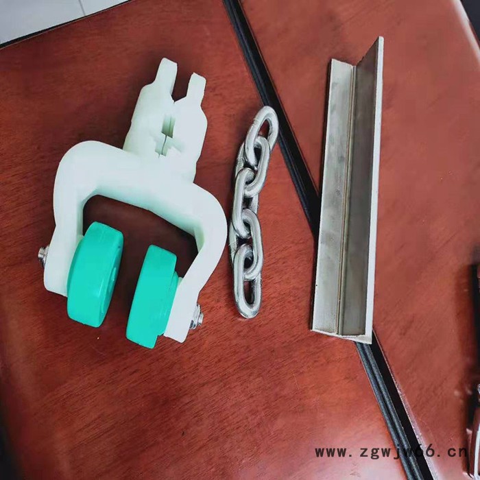 利顺 LS-HLGG生猪屠宰场用双轨滑轮加长热镀锌钢杀猪牛羊滑架滑轮双吊钩图3