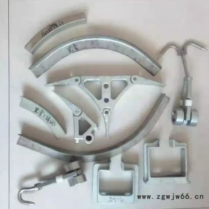 利顺 LS-HLGG生猪屠宰场用双轨滑轮加长热镀锌钢杀猪牛羊滑架滑轮双吊钩图6