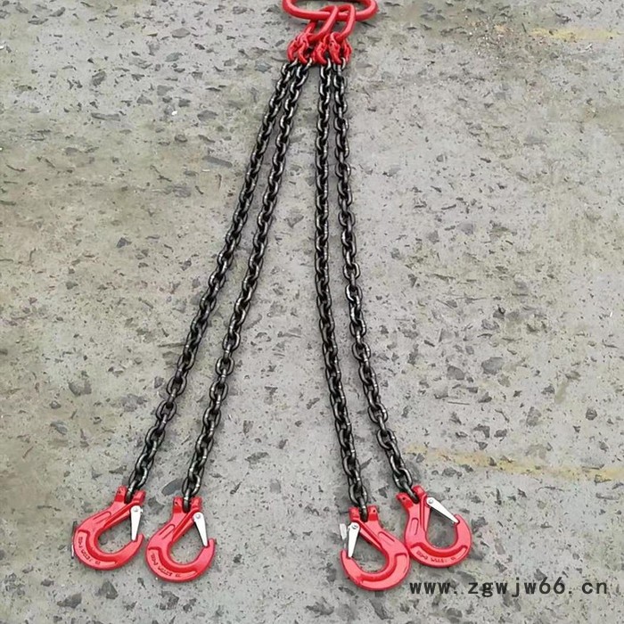 山东厂家生产定做链条吊索具 锰钢吊钩吊链成套G80起重吊索具图3