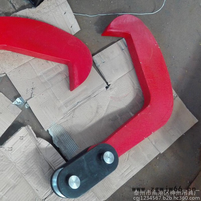 PDQ横吊单板起重钳 钢板起重吊钳PDQ 钢板平吊钳 钢板平吊钩 钢丝绳板钩** 大开口可以定制图2