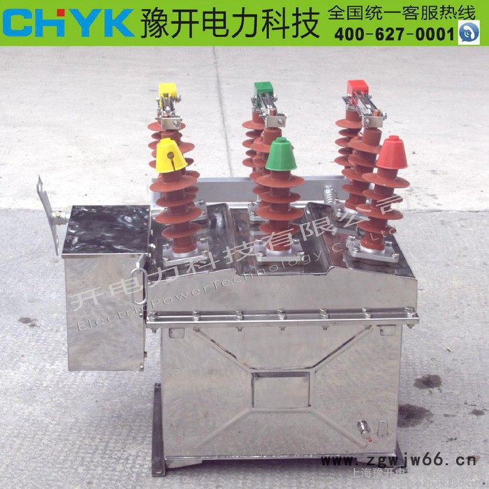 豫开ZW8-12FG/630A户外高压智能真空断路器 带隔离不锈钢柱上看门狗开关图2