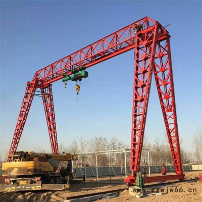 16吨单主梁吊钩门式起重机 20T门式行吊 门式航吊