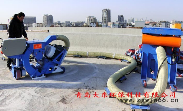 路面抛丸机供应商，机场跑道维护设备，双吊钩通过式抛丸机图3