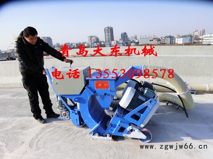 路面抛丸机供应商，机场跑道维护设备，双吊钩通过式抛丸机图2