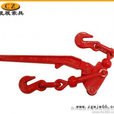 双钩棘轮紧索具拉紧器 杠杆收紧器起重链条抓钩重物捆绑器